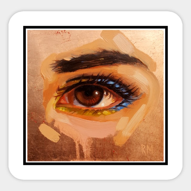 Copper Eye Sticker by morse_illustration